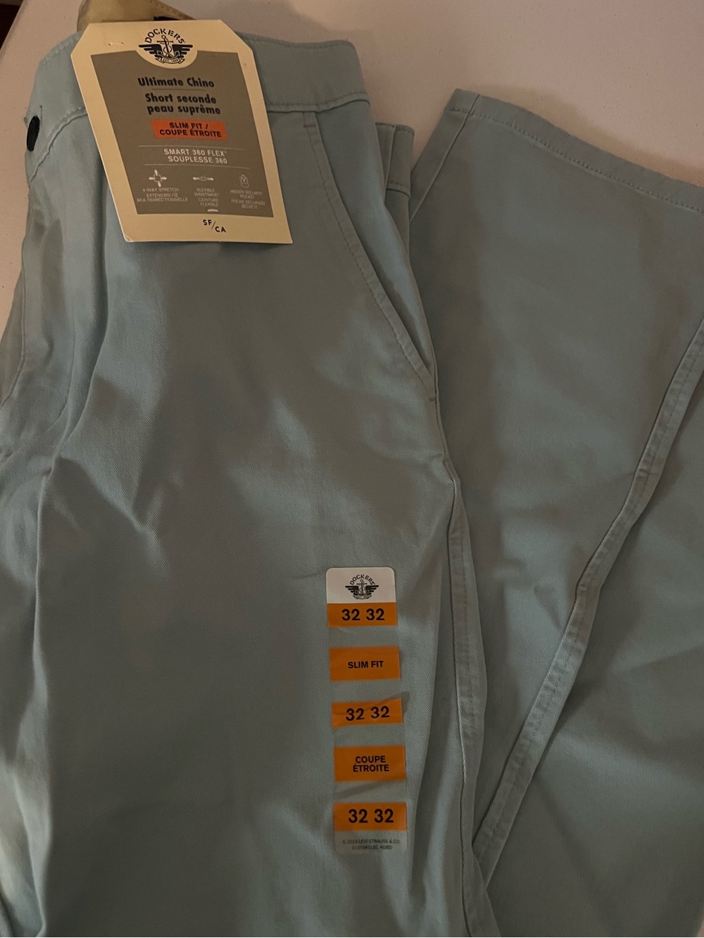 Dockers 32x32 light blue pants NWT